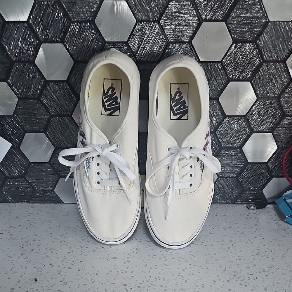 Vans Off-White Canvas Sneakers